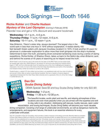 Book signings DEMA 2015 w