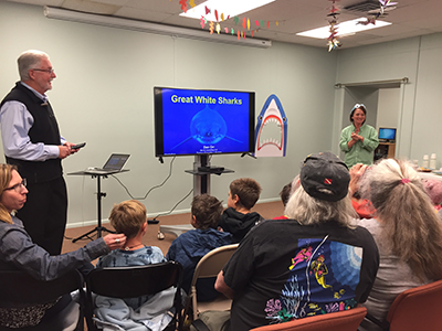 Dan Orr presenting at Shark Week in Idaho