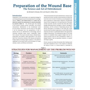 Preparation of the Wound Base: The Science and Art of Debridement by Michael B. Strauss, MD