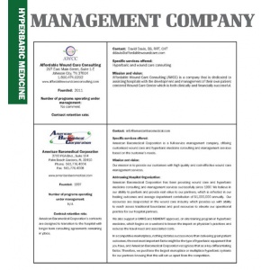 Management Company Comparison
